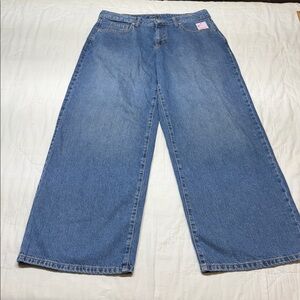 Women's 90s Skater Style Low-Rise Rigid Baggy Jeans, 10/31" Inseam NWT